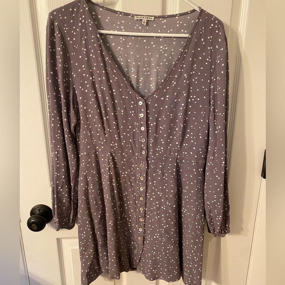 Black Swan (Free People) gray dress. Excellent condition. Size L